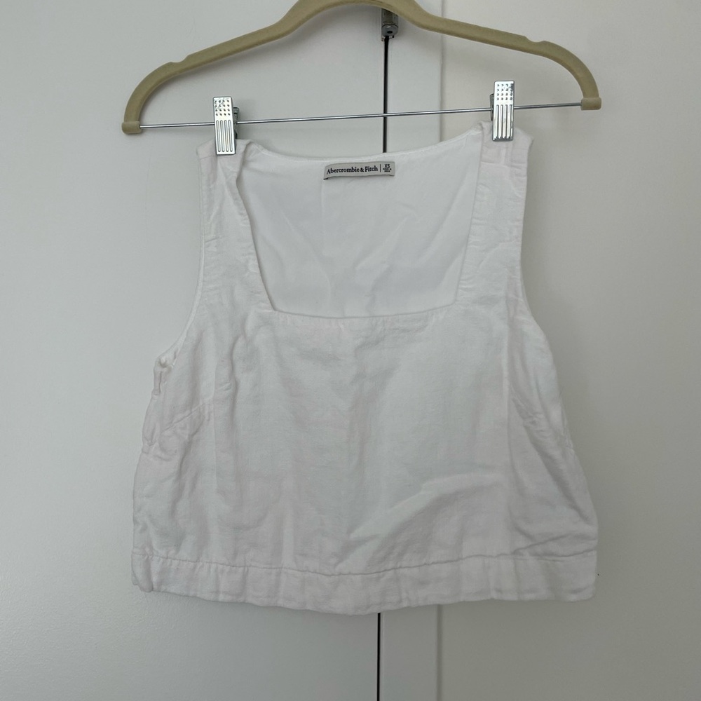 Abercrombie white linen top